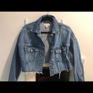 Topshop shredded denim jacket